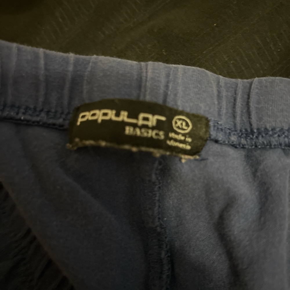 Blue and white lounge shorts